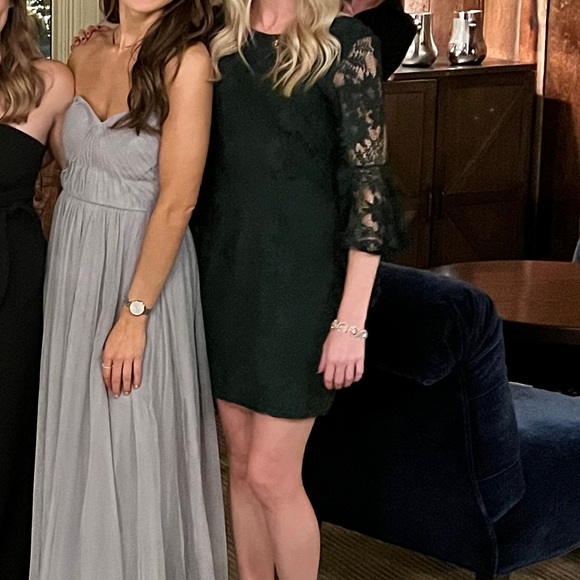 Lulu’s Allure ‘Em In Forest Green Lace Flounce Sleeve Dress - Picture 6 of 6